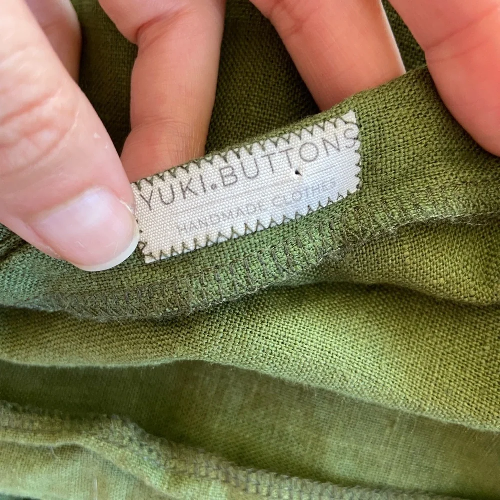 Yuki Buttons Handmade Linen Dress